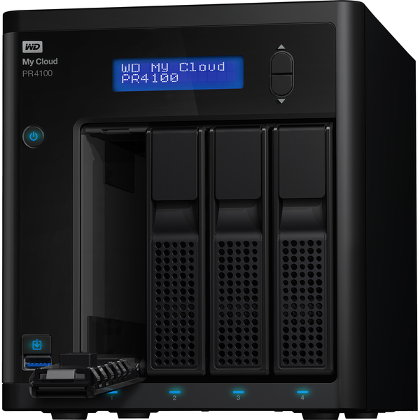 WD 16TB Network Attached Storage My Cloud PR4100 Pro NAS (WDBNFA0160KBK-NESN)