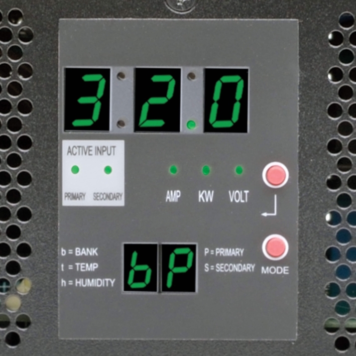 Tripp Lite by Eaton PDU 7.7kW Single-Phase 200-240V Local Metered Automatic Transfer Switch PDU 2 IEC309 32A Blue Inputs 16 C13 2 C19 Outlets 2U TAA