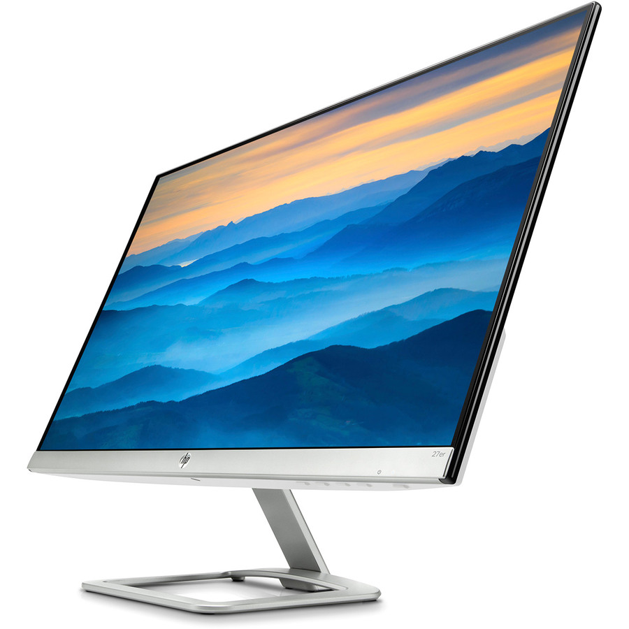 HP 27er 27" Class Full HD LCD Monitor - 16:9 - Silver, White