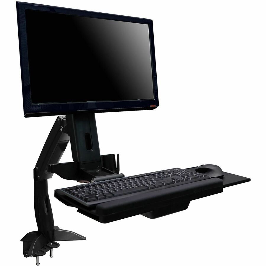Amer AMR1ACWS Desk Mount for Keyboard, Flat Panel Display, Workstation, Display, Mouse, Scanner - TAA Compliant