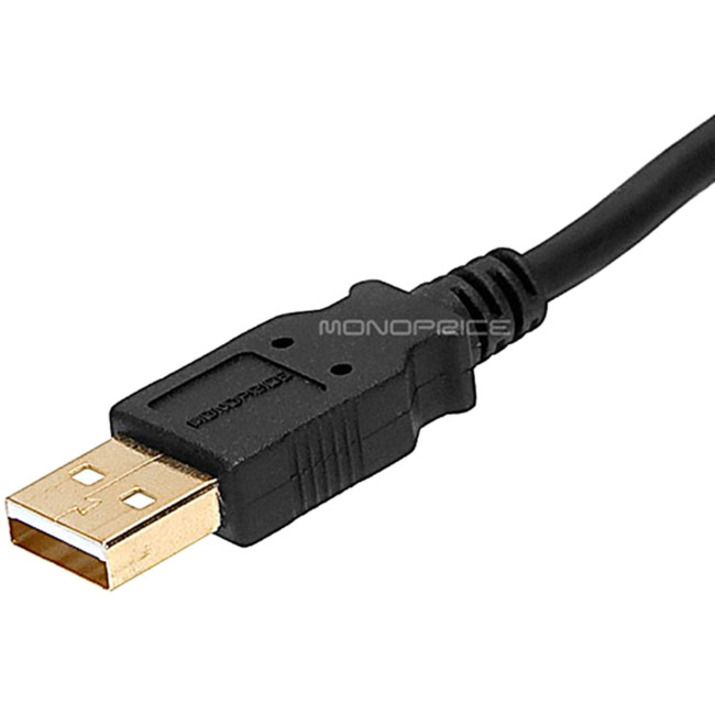 Monoprice 3ft USB 2.0 A Male to A Female Extension 28/24AWG Cable (Gold Plated)