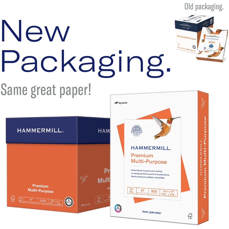 Hammermill Premium Multipurpose Paper - White - 97 Brightness