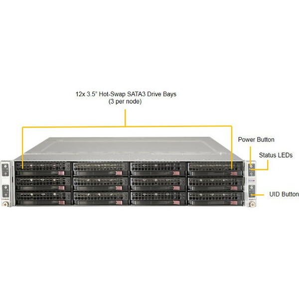 Supermicro SuperServer 6028TP-HTR-SIOM 2U Rack Server Barebone (SYS-6028TP-HTR-SIOM)