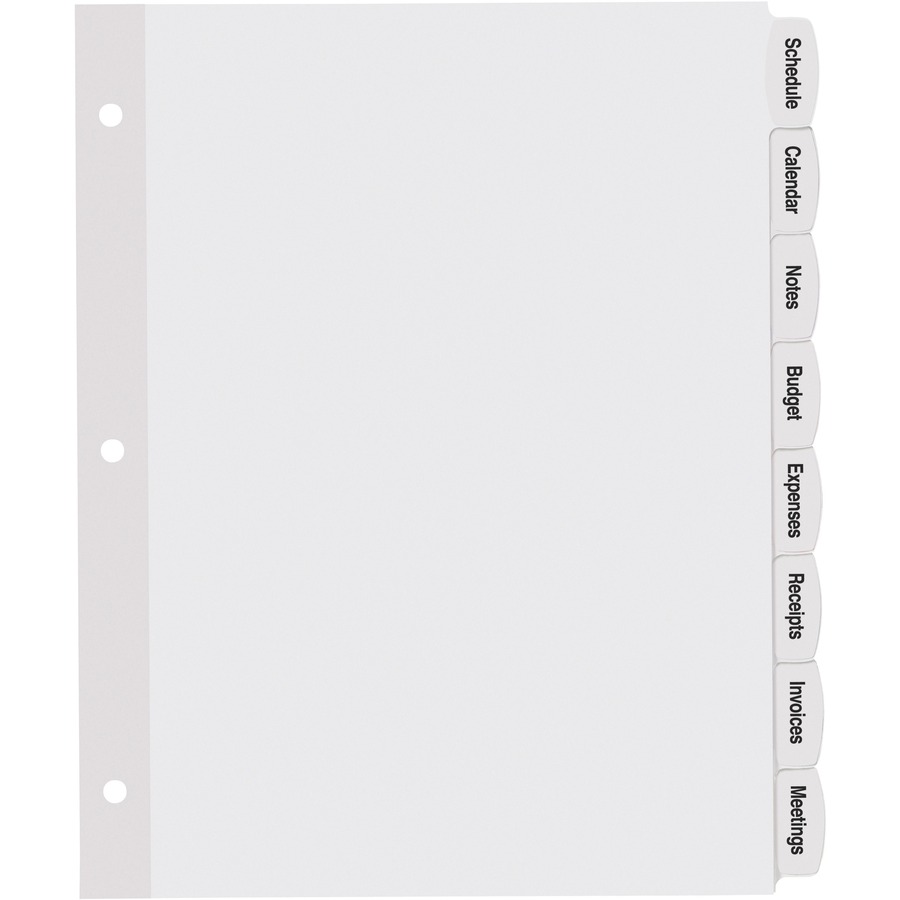 Picture of Avery&reg; Big Tab Printable Label Dividers, Easy Peel Labels, 8 Tabs