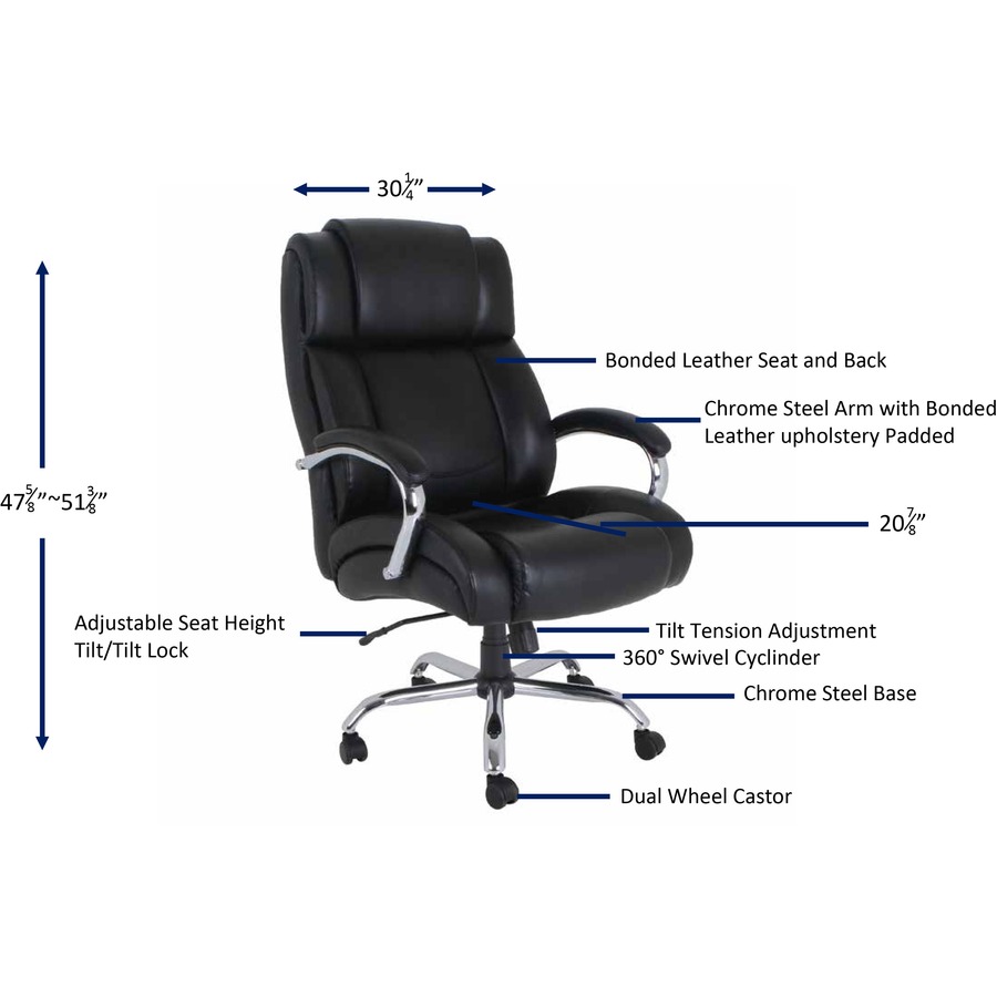 LLR 99845 Lorell Big Tall Chair with UltraCoil Comfort