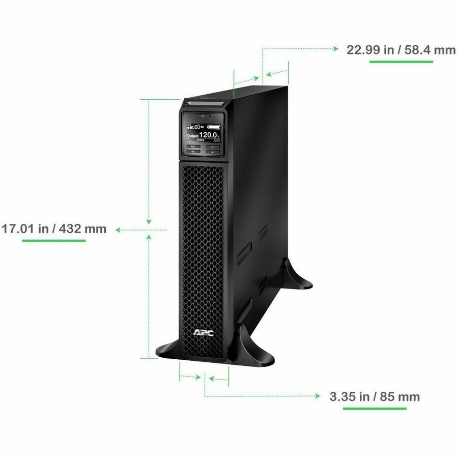APC Smart-UPS On-Line, 2200VA, Tower, 120V, 6x 5-20R+1x L5-20R NEMA outlets, SmartSlot, Extended runtime, W/O rail kit