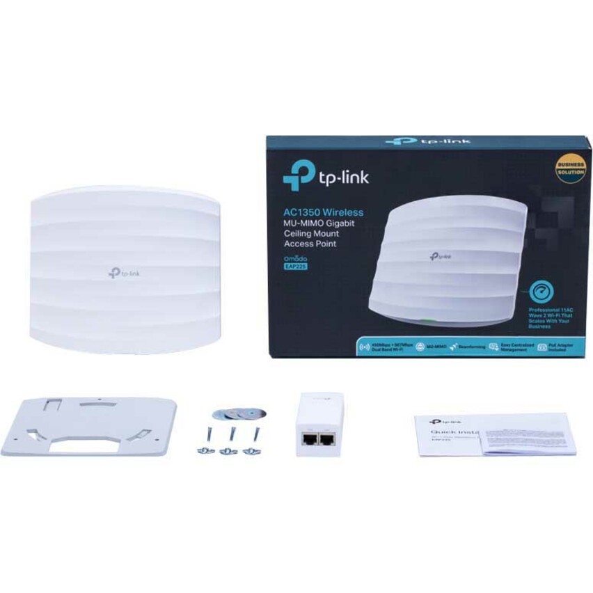 TP-Link EAP225 Dual Band IEEE 802.11ac 1.32 Gbit/s Wireless Access Point - Indoor
