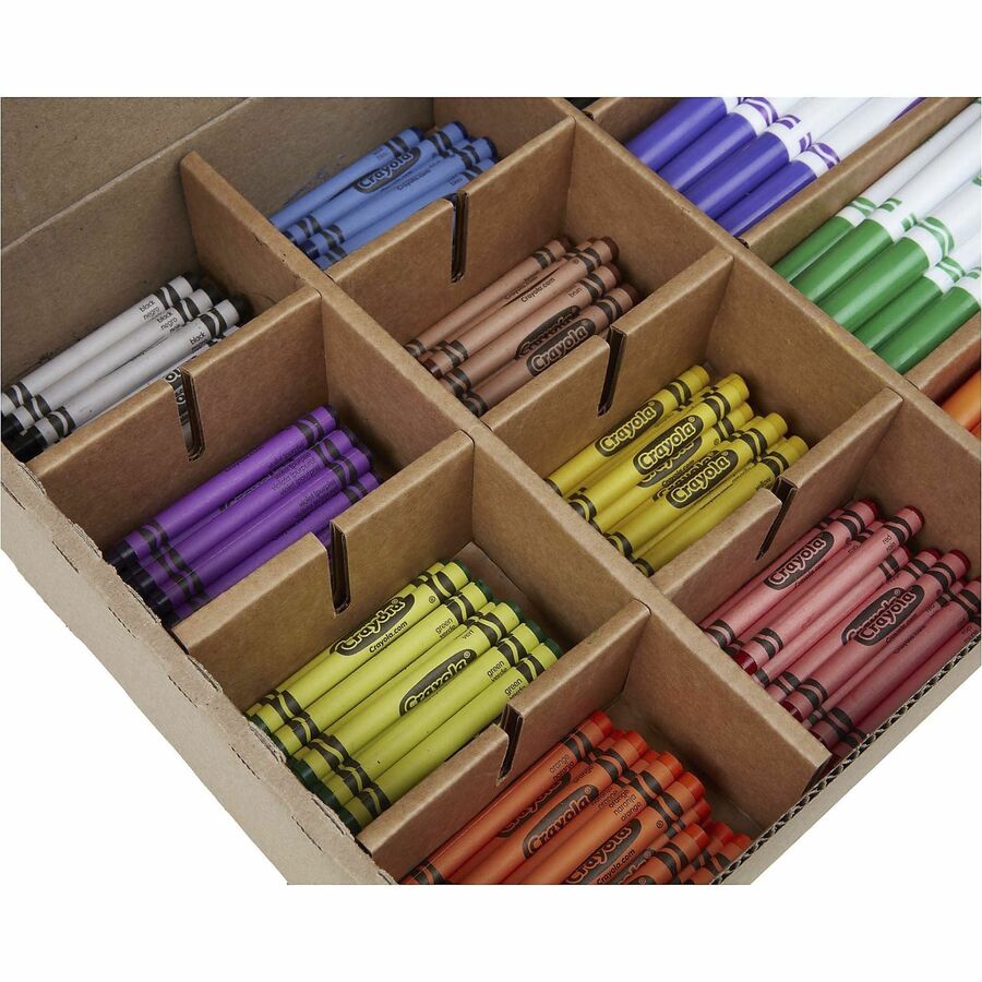 Crayola 8-Color Crayons/Markers Combo Classpack - Assorted Ink - Assorted Wax - 256 / Box