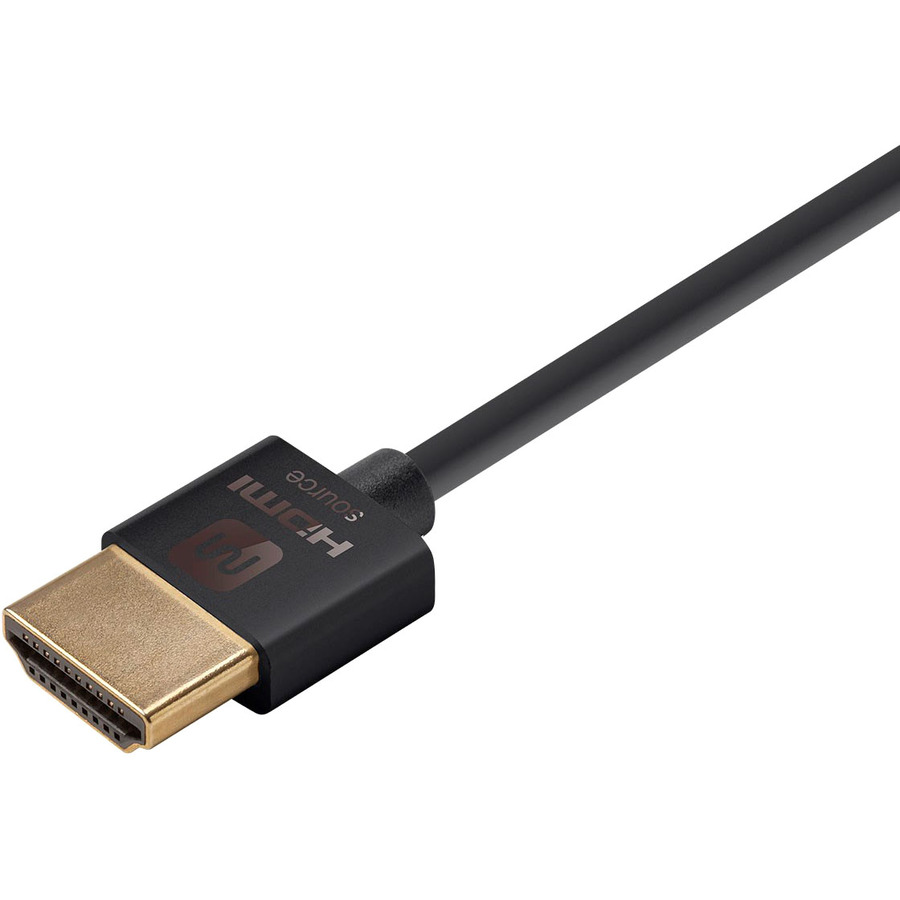 Monoprice Ultra Slim 18Gbps Active High Speed HDMI Cable, 6ft Black