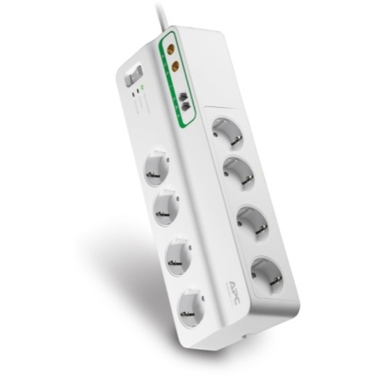 APC by Schneider Electric Performance SurgeArrest 8 Outlets with Phone & Coax Protection 230V Germany - 2300 VA - 230 V AC Output - 60 kA - 9 ft - External