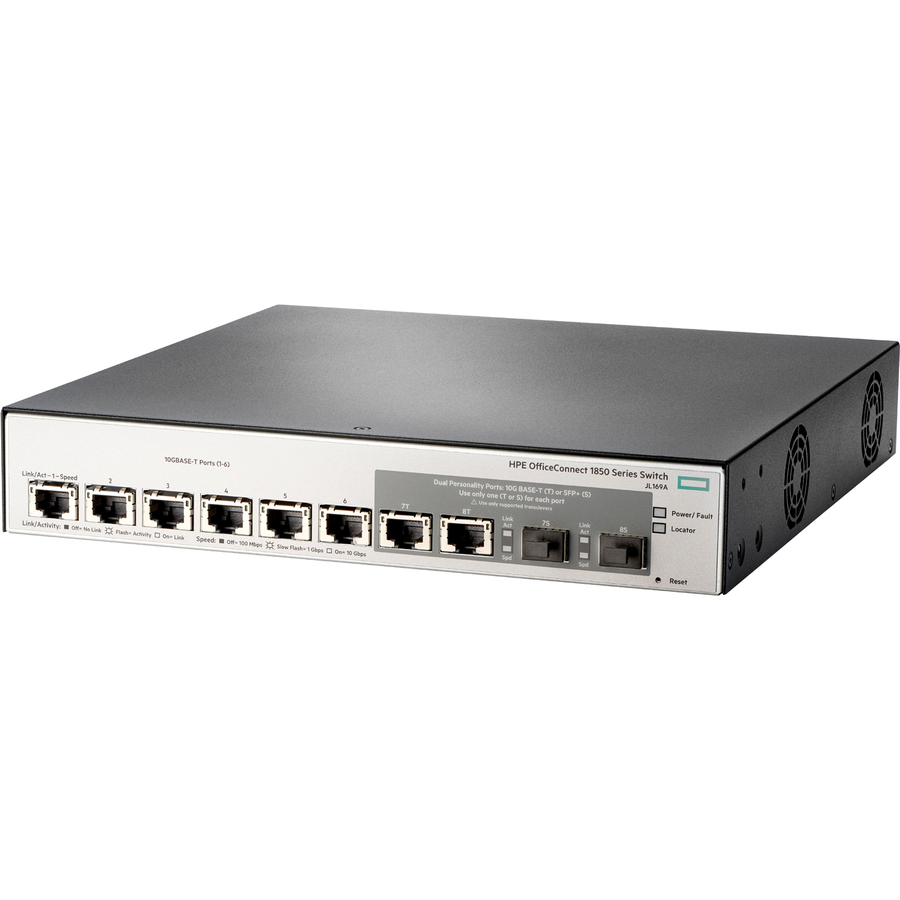 HPE OfficeConnect 1850 6XGT and 2XGT/SPF+ Switch