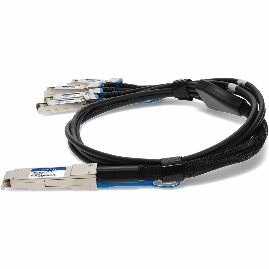 AddOn Arista Networks® CAB-Q-4S-100G-3M Compatible TAA Compliant 100GBase-CU QSFP28 to 4xSFP28 Direct Attach Cable (Passive Twinax, 3m)
