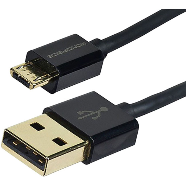 Monoprice Premium USB to Micro USB Charge & Sync Cable 6ft- Black