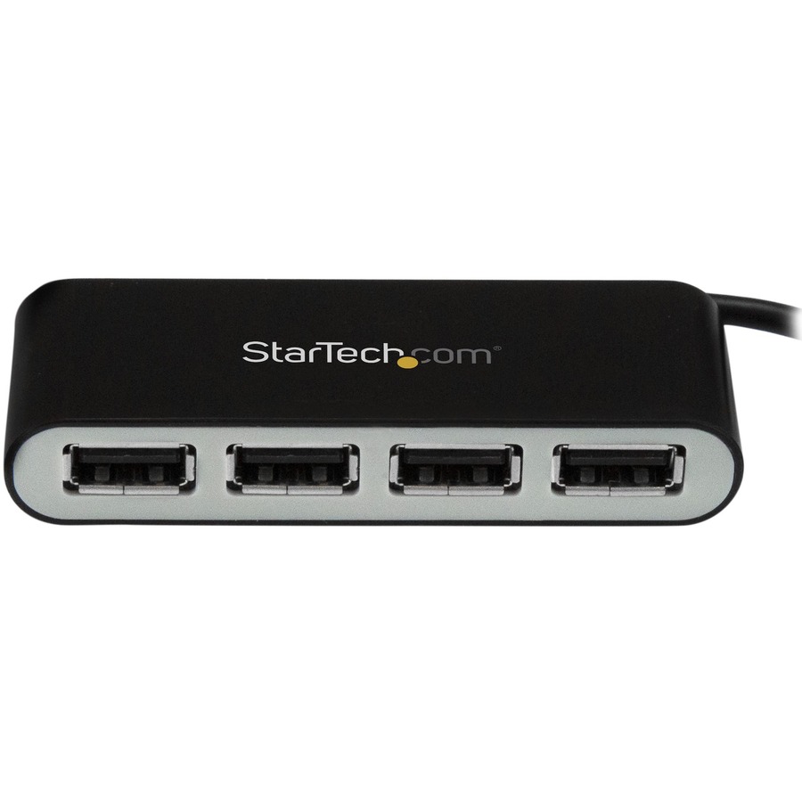 StarTech.com 4 Port Portable USB 2.0 Hub w/ Built-in Cable - 4 Port USB Hub - Add four USB 2.0 ports to your computer using this cost-effective compact USB hub - 4 Port USB Hub with Built-in Cable - 4 Port Portable USB 2.0 Hub - Bus-Powered Compact Mini U - USB Hubs - STC571604