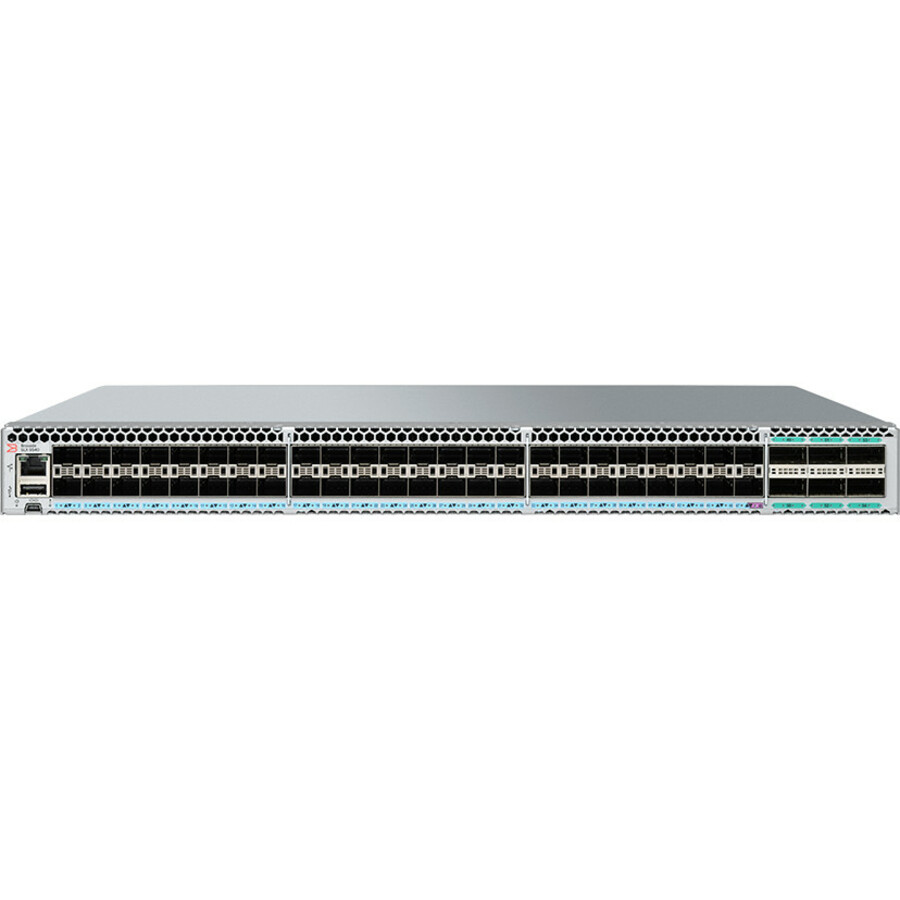 SLX 954024S managed switch with 24 x 10GE/1GE ports, 24 x 1GE ports, and front-to-back airflow — alternate view 1