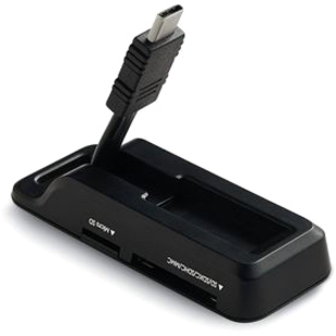 Verbatim USB-C Pocket Card Reader - microSD, microSDHC, microSDXC, SD, SDHC, SDXC, MultiMediaCard (MMC) - USB Type CExternal - 1 Pack = VER99236