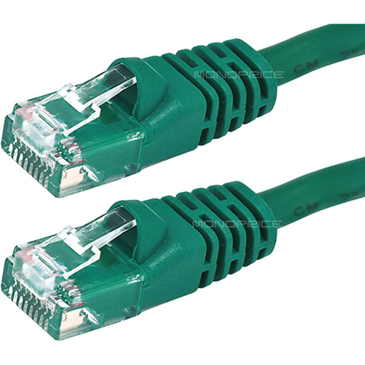 Monoprice Cat6 24AWG UTP Ethernet Network Patch Cable, 10ft Green