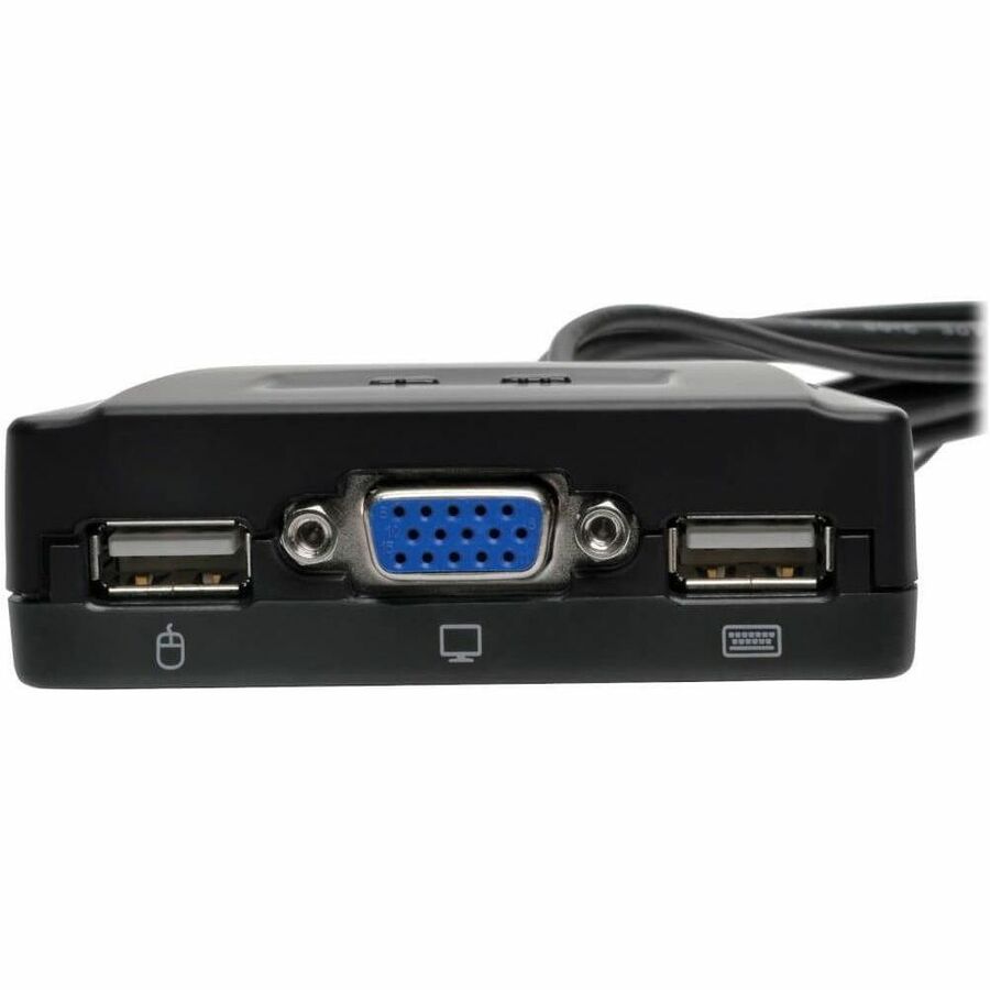 Tripp Lite by Eaton 2-Port USB/VGA Cable KVM Switch with Cables and USB Peripheral Sharing