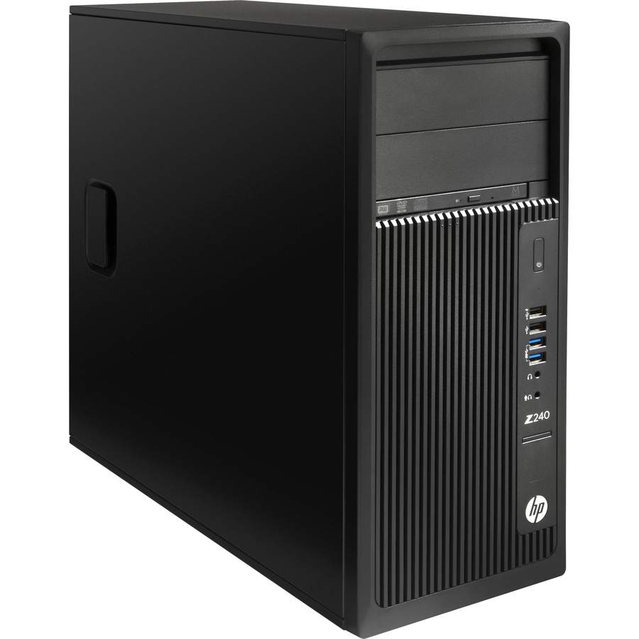 HP Z240 Workstation - 1 x Intel Core i3 Dual-core (2 Core) i3-6100 6th Gen 3.70 GHz - 4 GB DDR4 SDRAM RAM - 1 TB HDD - Tower - Black