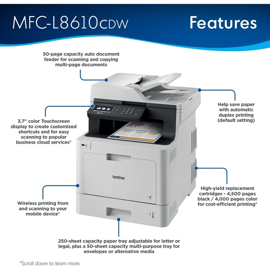 Brother MFC-L8610CDW Business Colour Laser Multifunction - Multifunction/All-in-One Machines - BRTMFCL8610CDW
