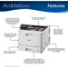 Brother HL-L8360CDW Single Function Color Laser Printer | 2400 x 600 dpi | 33 ppm Mono / 33 ppm Color Print | A4, A5, A6, Letter, Executive, Legal| 300 sheets Standard Input Capacity | Automatic Duplex Print | Ethernet, Wireless LAN