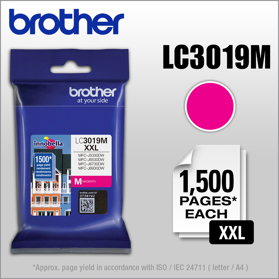 Brother Innobella LC3019MS Original Ink Cartridge - Magenta - Inkjet - Super High Yield - 1500 Pages - 1 Each - Ink Cartridges & Printheads - BRTLC3019MS