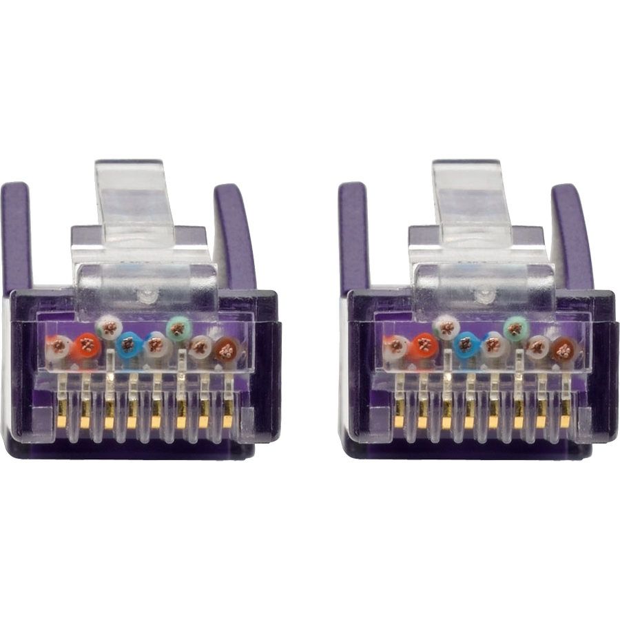 Tripp Lite by Eaton Cat6 Gigabit Snagless Molded (UTP) Ethernet Cable (RJ45 M/M) PoE Purple 15 ft. (4.57 m)