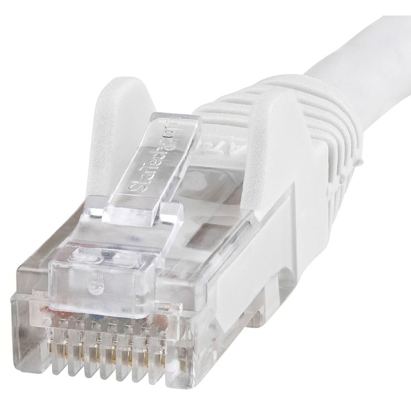 20ft White Cat6 Patch Cable with Snagless RJ45 Connectors - Long Ether
