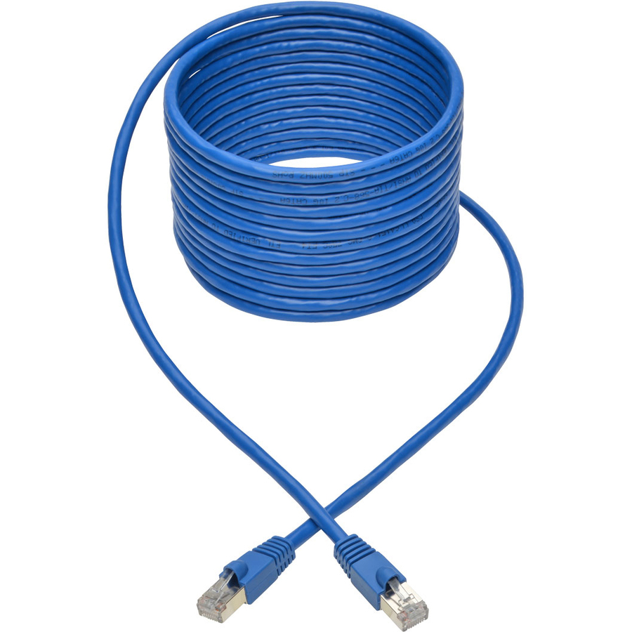Tripp Lite by Eaton Cat6a 10G Snagless Shielded STP Ethernet Cable (RJ45 M/M) PoE Blue 20 ft. (6.09 m)