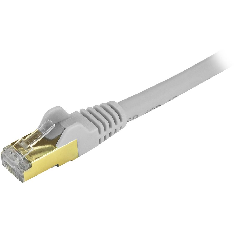 StarTech 6ft CAT6a Ethernet Cable - 10 Gigabit Category 6a Shielded Snagless 100W PoE Patch Cord - 10GbE Gray UL Certified Wiring/TIA