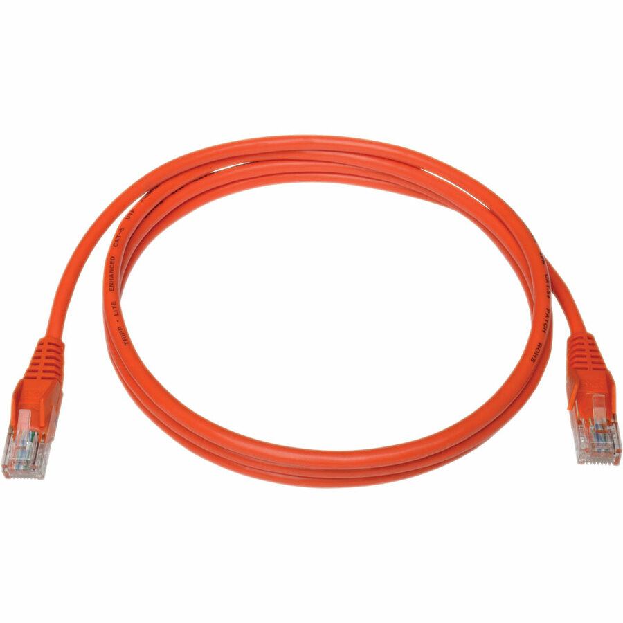 Tripp Lite by Eaton Cat5e 350 MHz Snagless Molded (UTP) Ethernet Cable (RJ45 M/M) PoE - Orange 6 ft. (1.83 m)