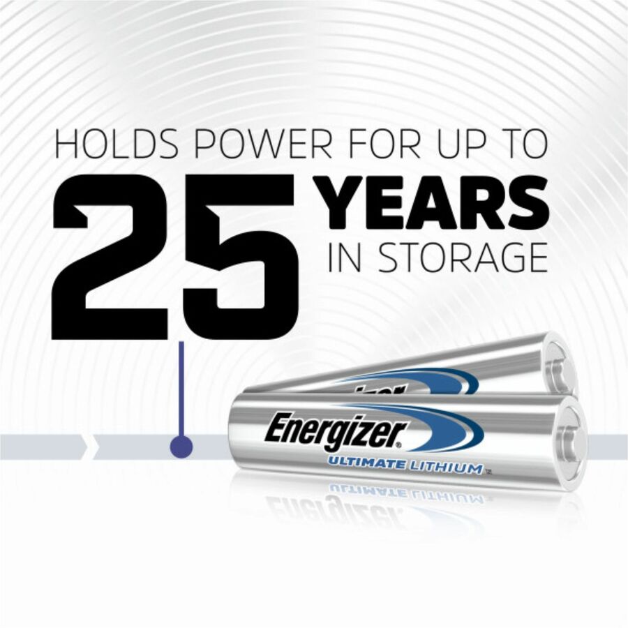 Energizer Ultimate Lithium Battery - For General Purpose - AAA - 1250 mAh - 1.5 V DC - AAA Batteries - EVEL92SBP4