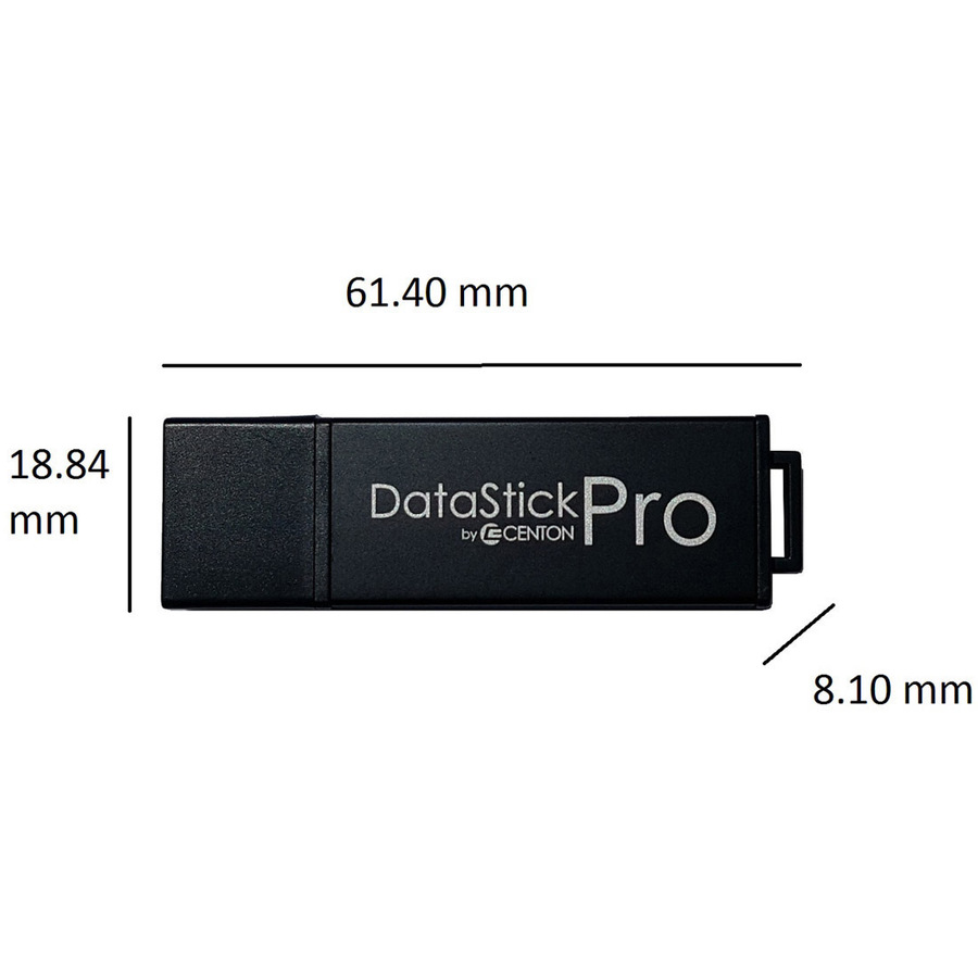 Centon DataStick Pro USB 2.0 Flash Drives - 4 GB - USB 2.0 - Gray - 5 Year Warranty - 50 Pack