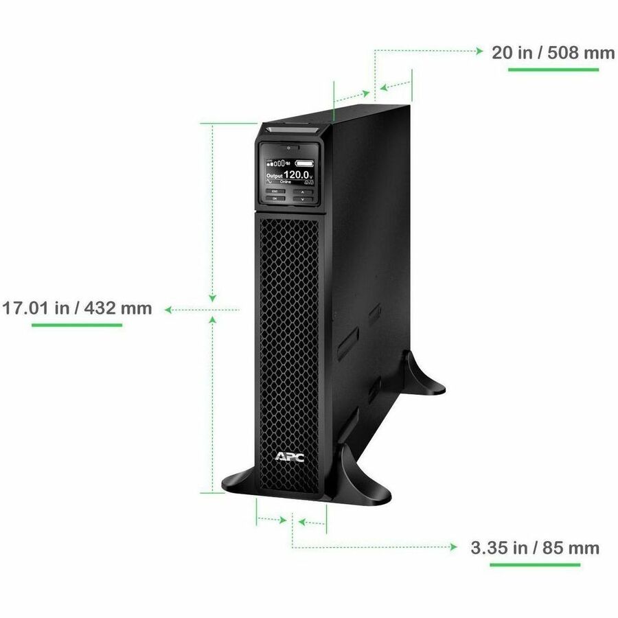 APC Smart-UPS On-Line, 1500VA, Tower, 120V, 6x 5-15R NEMA outlets, SmartSlot, Extended runtime, W/O rail kit