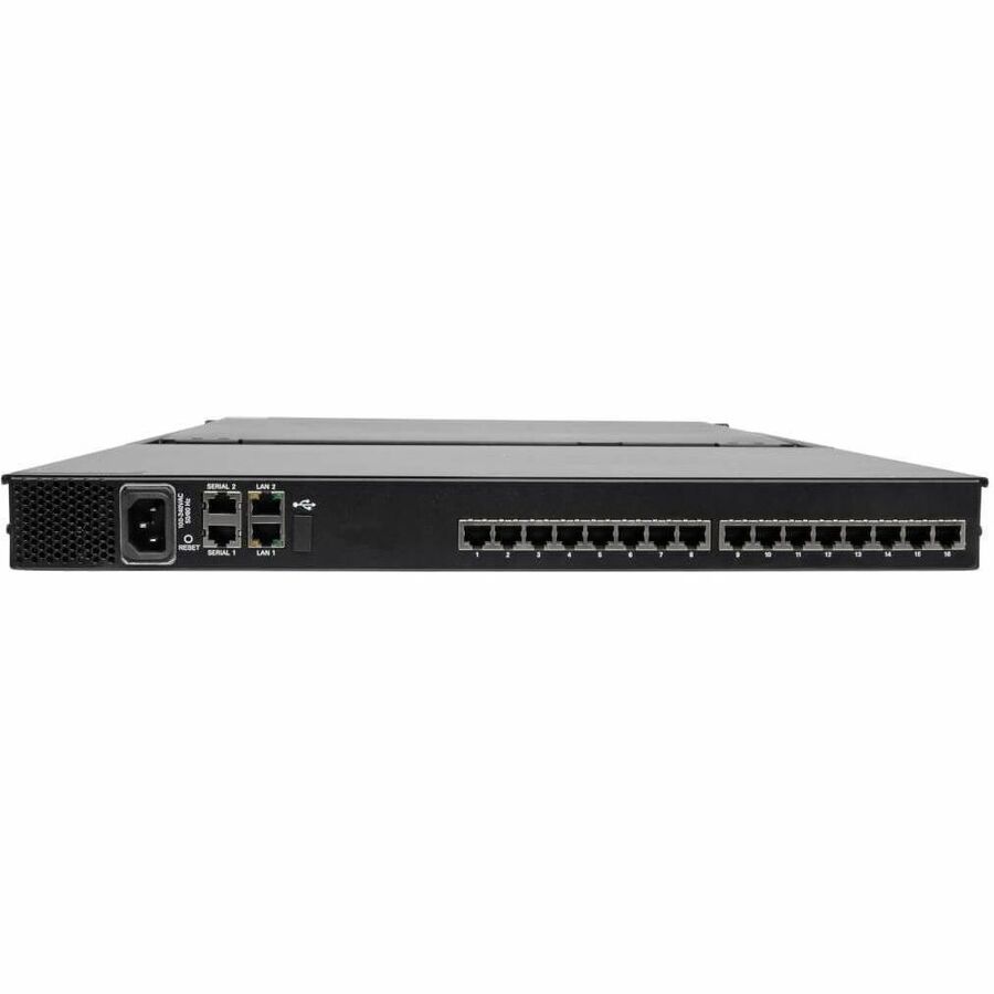 Tripp Lite by Eaton NetCommander 16-Port Cat5 KVM over IP Switch - 19 in. LCD 2 Remote + 1 Local User 1U Rack-Mount