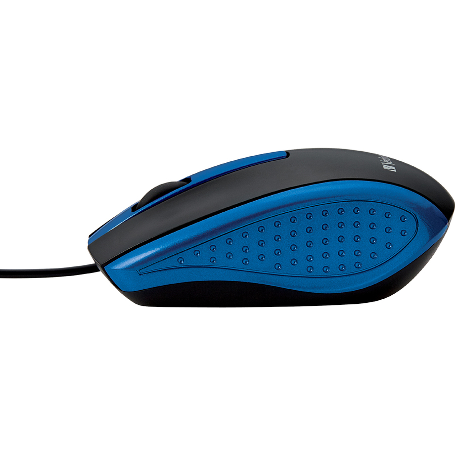 Verbatim Corded Notebook Optical Mouse - Blue - Optical - Cable - Blue - 1 Pack - USB Type A - Scroll Wheel - 3 Button(s) = VER99743