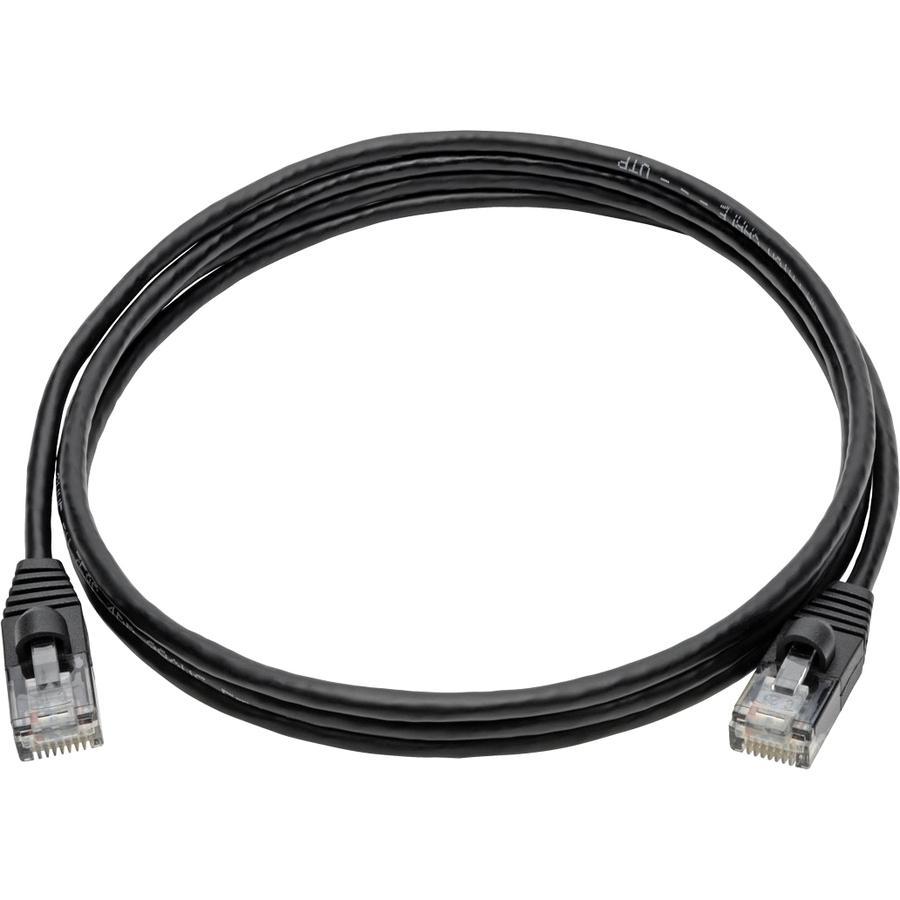 Eaton Tripp Lite Series Cat6a 10G Snagless Molded Slim UTP Ethernet Cable (RJ45 M/M), Black, 5 ft. (1.52 m)
