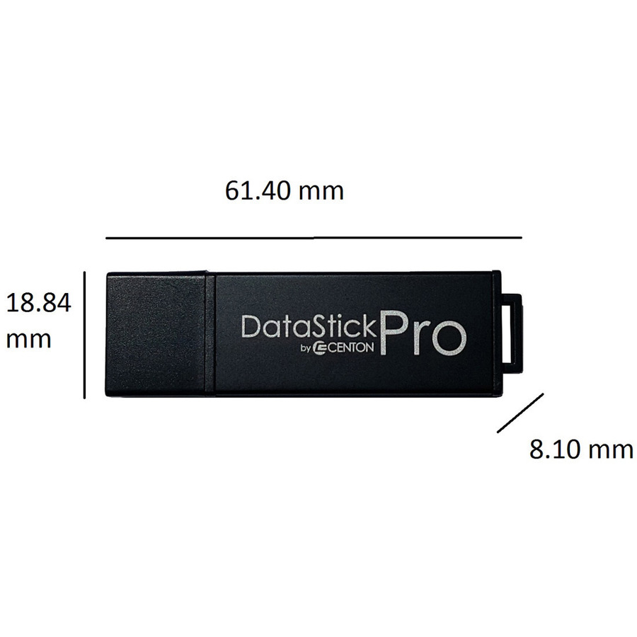 Centon 2 GB DataStick Pro USB 2.0 Flash Drive - 2 GB - USB 2.0 - Gray - 5 Year Warranty - 25 Pack