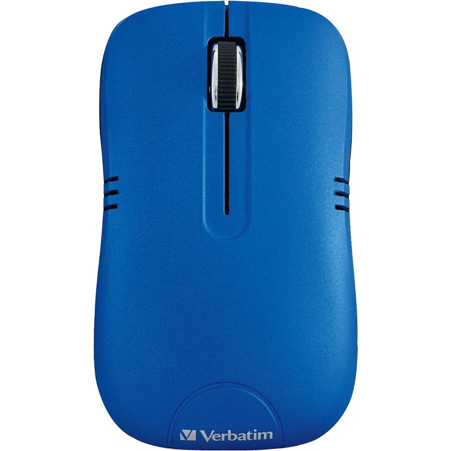 Verbatim Wireless Notebook Optical Mouse, Commuter Series - Matte Blue - Optical - Wireless - Radio Frequency - Matte Blue - 1 Pack - USB Type A - 1200 dpi - Scroll Wheel - 3 Button(s) - Symmetrical = VER99766