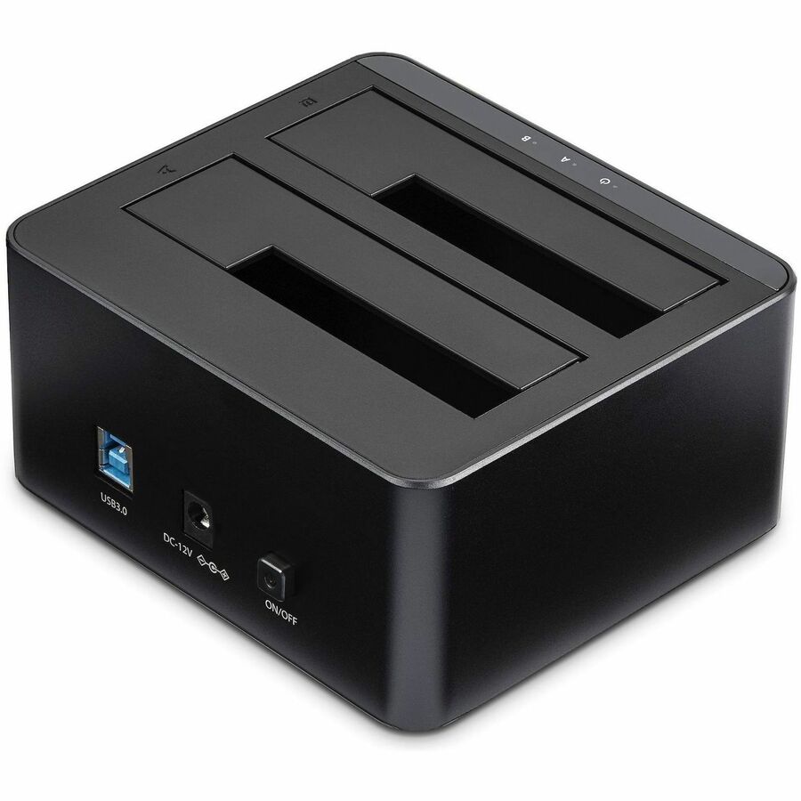 StarTech Dual-Bay USB 3.0 to SATA Hard Drive Docking Station, 2.5/3.5" SATA I/II/III, SSD/HDD Dock, USB Hard Drive Bays, Top-Loading