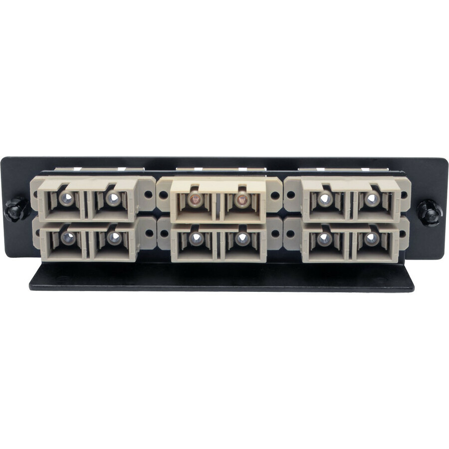 Eaton Tripp Lite Series High-Density Fiber Adapter Panel (MMF/SMF), 6 SC Duplex Connectors, Black