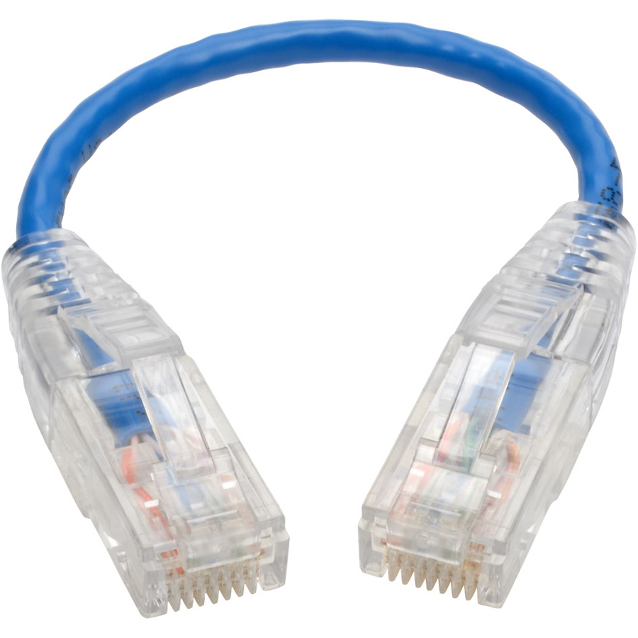Tripp Lite by Eaton Cat6 Gigabit Snagless Slim UTP Ethernet Cable (RJ45 M/M) PoE Blue 6-in. (15.24 cm)