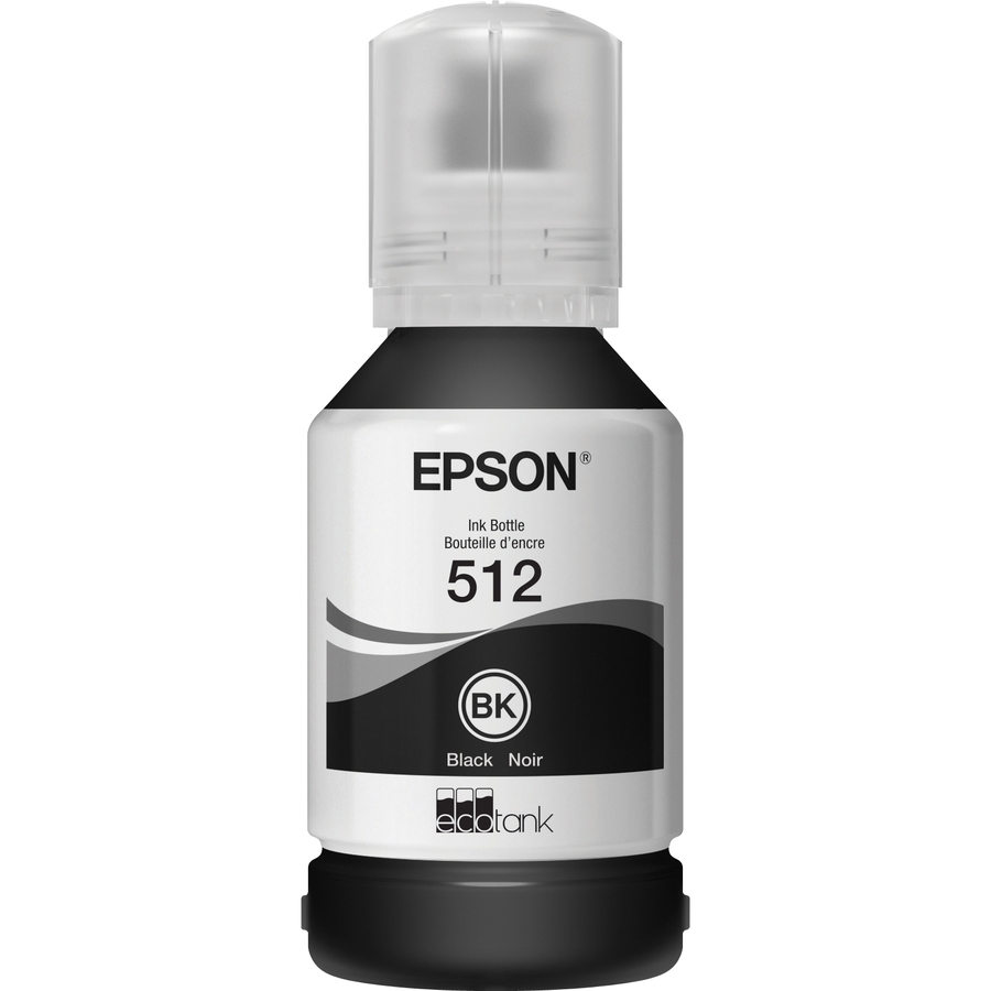 Epson T512, Black Ink Bottle - Inkjet - Black - 8000 Pages - 140 mL - 1