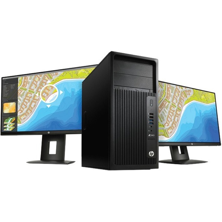 HP Z240 Workstation - 1 Xeon E3-1245 v6 - 8 GB - 1 TB HDD - 256 GB
