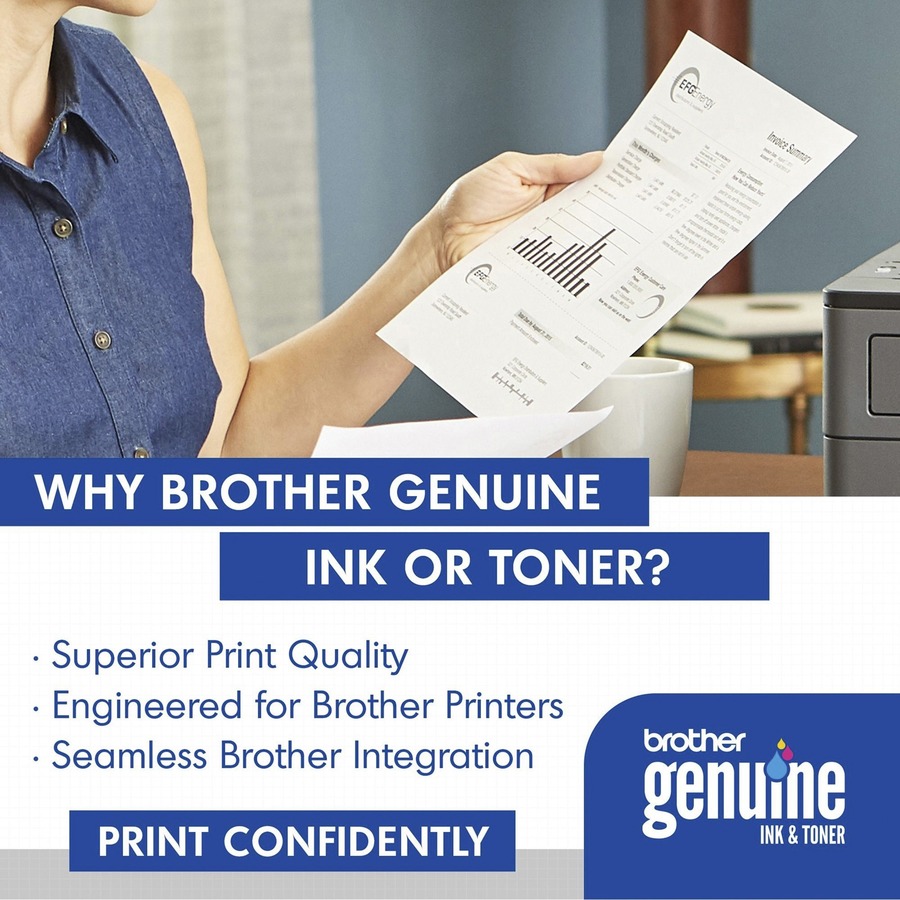 Brother Genuine TN730 Standard Yield Black Toner Cartridge  HL-L2350DW/MFCL2710DW