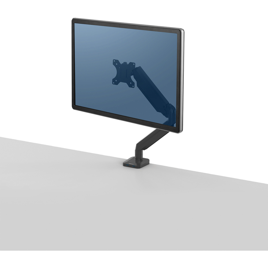 Fellowes Platinum Series Single Monitor Arm - 1 Display(s) Supported - 30" Screen Support - 9.07 kg Load Capacity - 1 Each = FEL8043301