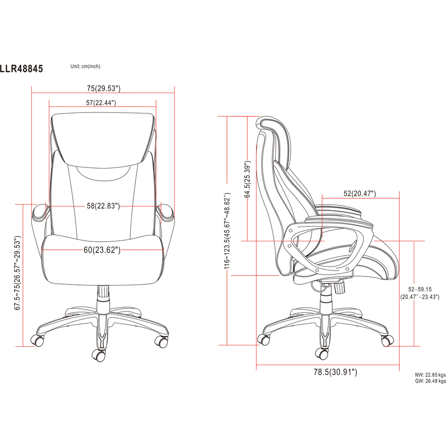 Lorell wellness online by design chair