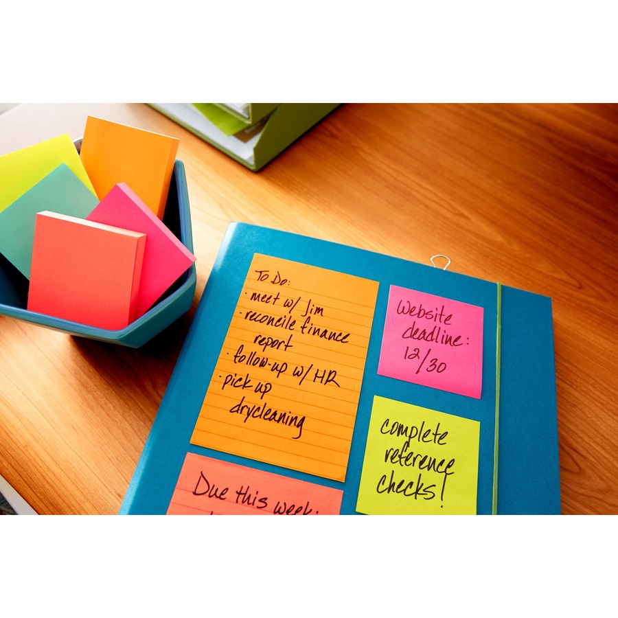 Neon Color Sticky Notes 1200 Pop Up Memo Reminder 12 Pads 100 Sheets