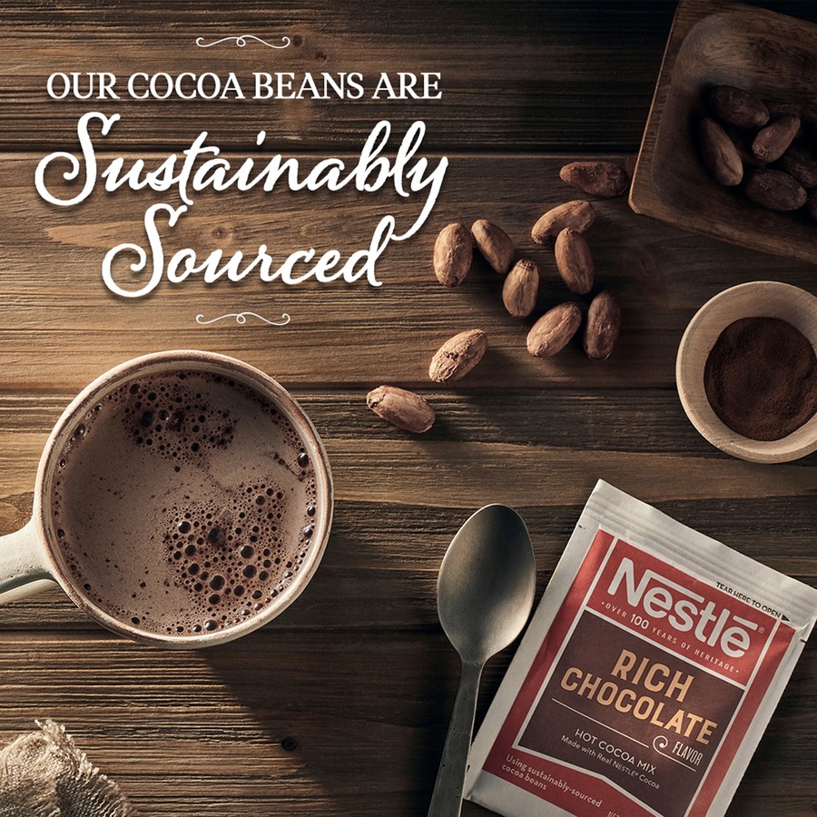 Nestle® Rich Chocolate Hot Cocoa Packets - Powder - 0.17 oz - Packet - 6 / Carton - 50 / Box