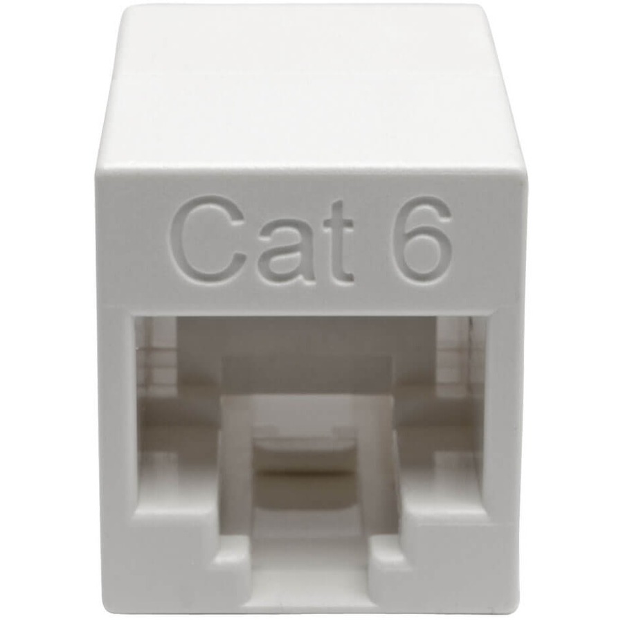 Tripp Lite by Eaton Cat6 Straight-Through Modular Compact In-Line Coupler (RJ45 F/F), White, TAA